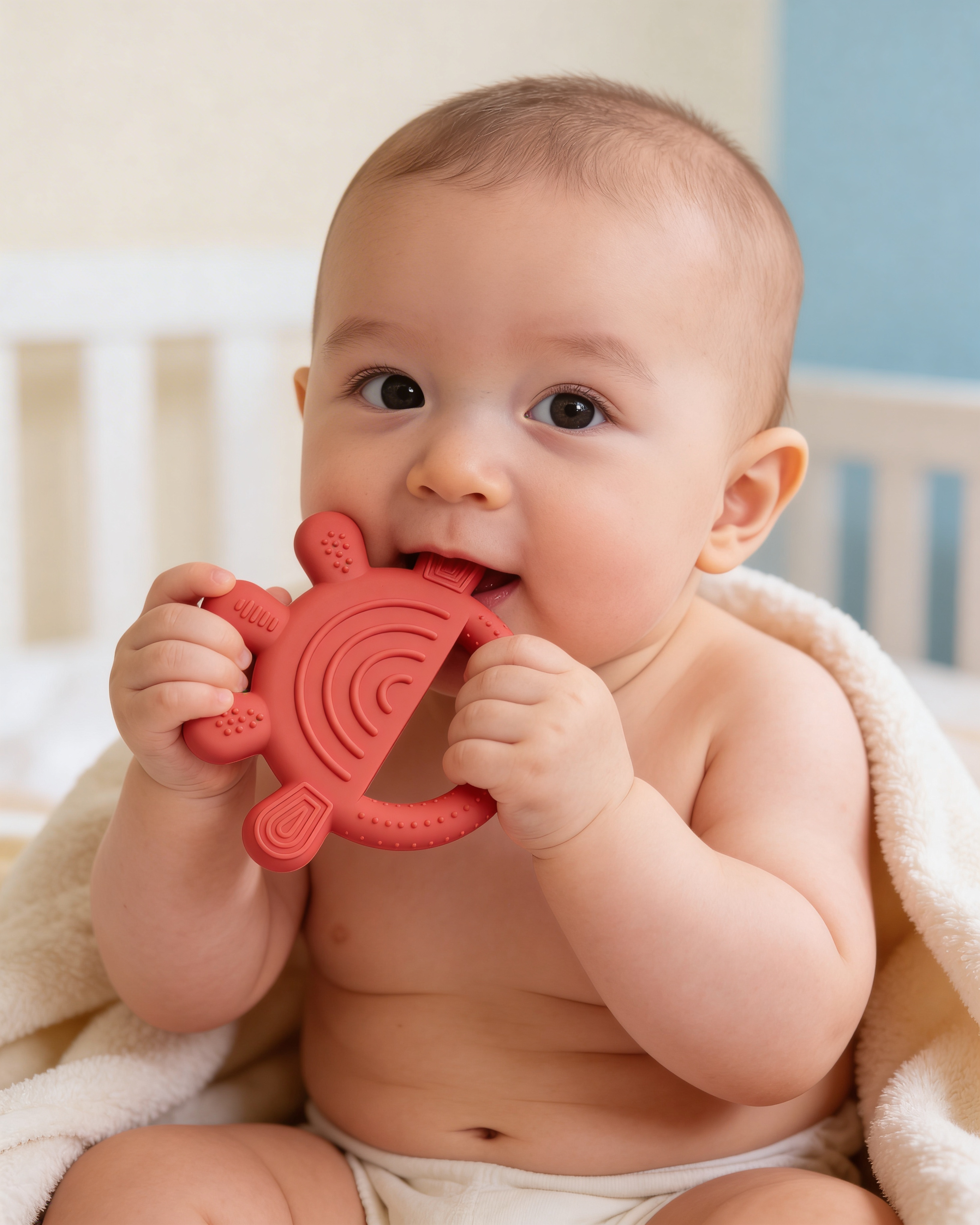 Baby Diaper Pack with Free Teether combo| Soft, Leak-Proof & Skin-Friendly Diapers (S, M, L Sizes Available)